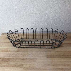 Michaels Scalloped Gray Metal Basket
